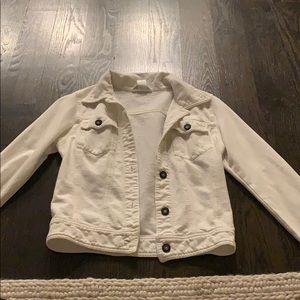 white fabric jacket